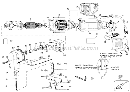 Page A Diagram and Parts List for 3216 Type 100 Black and Decker Nibbler & Shears